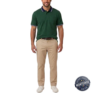 Polo de homem liso bolso chapado Akdute