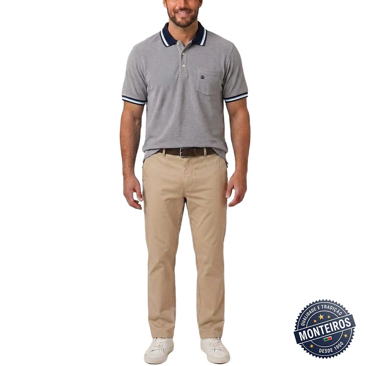 Polo de homem liso bolso embutido Akdute 4