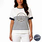 Blusa de senhora meia manga âncora - Akdute - Thumbnail 5