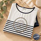 Blusa de senhora meia manga âncora - Akdute - Thumbnail 6
