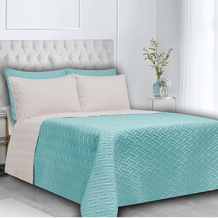 COLCHA UNICOLOR DOBLE