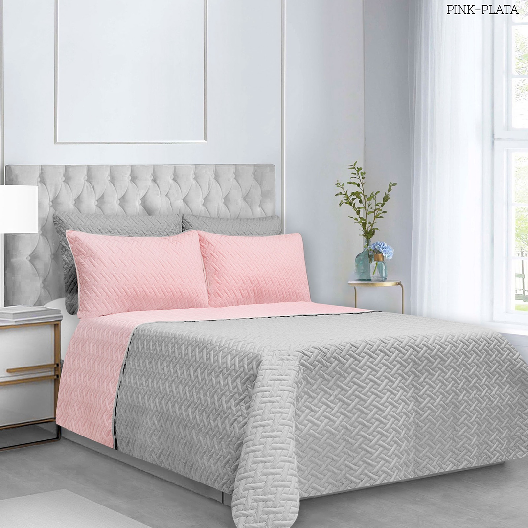 COLCHA UNICOLOR KING 8