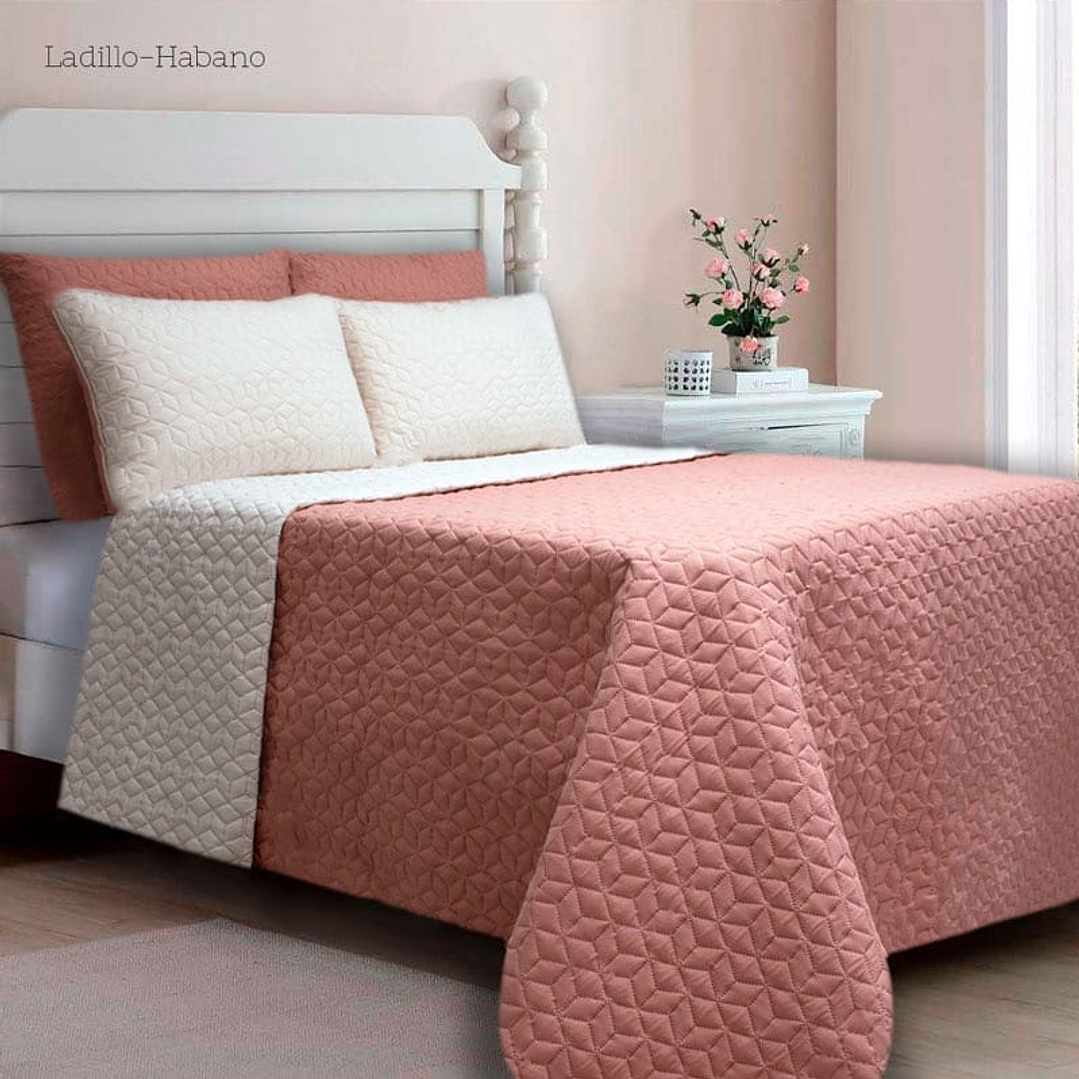 COLCHA UNICOLOR DOBLE 16