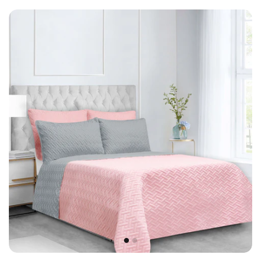 COLCHA UNICOLOR DOBLE 19