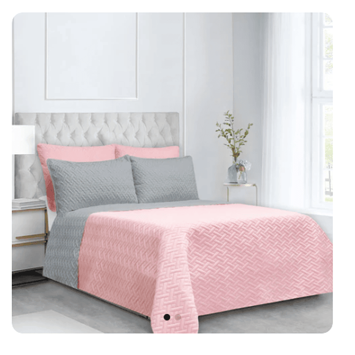 COLCHA UNICOLOR DOBLE 19