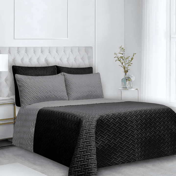 COLCHA UNICOLOR DOBLE 22