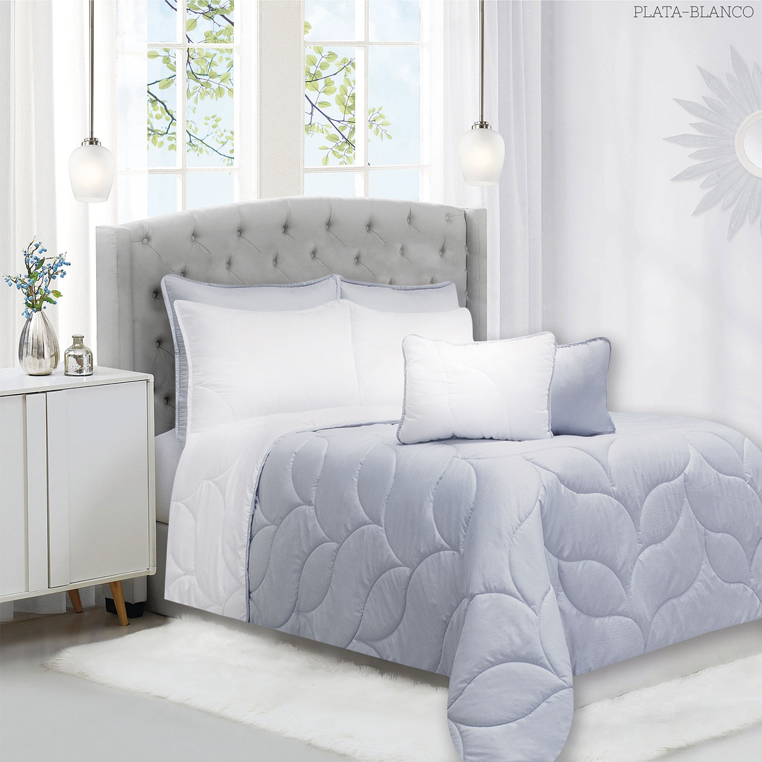 EDREDONES UNICOLOR DOBLE 8