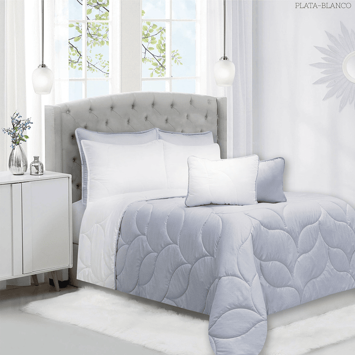 EDREDONES UNICOLOR DOBLE 8