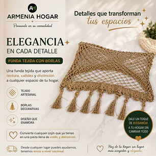 FUNDA TEJIDA  PARA COJIN