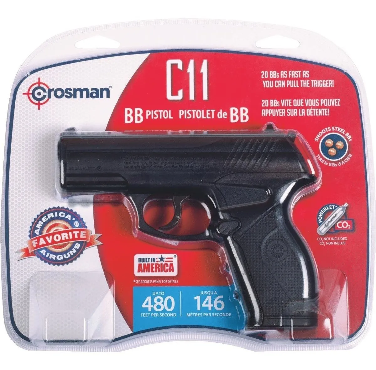 Pistola Crosman C11 cal 4,5 bbs co2
