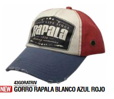 Gorro Rapala blanco/azul/rojo