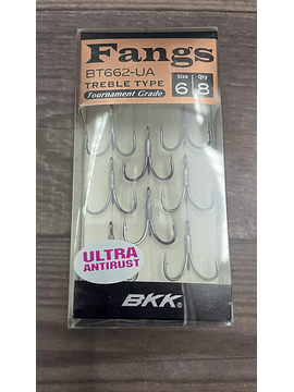 Anzuelos Triples BKK talla 6 Fangs