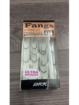 Anzuelo triple BKK talla 4 fangs