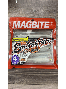 Magbite SnatchBite Shad 4” blanco/transparente