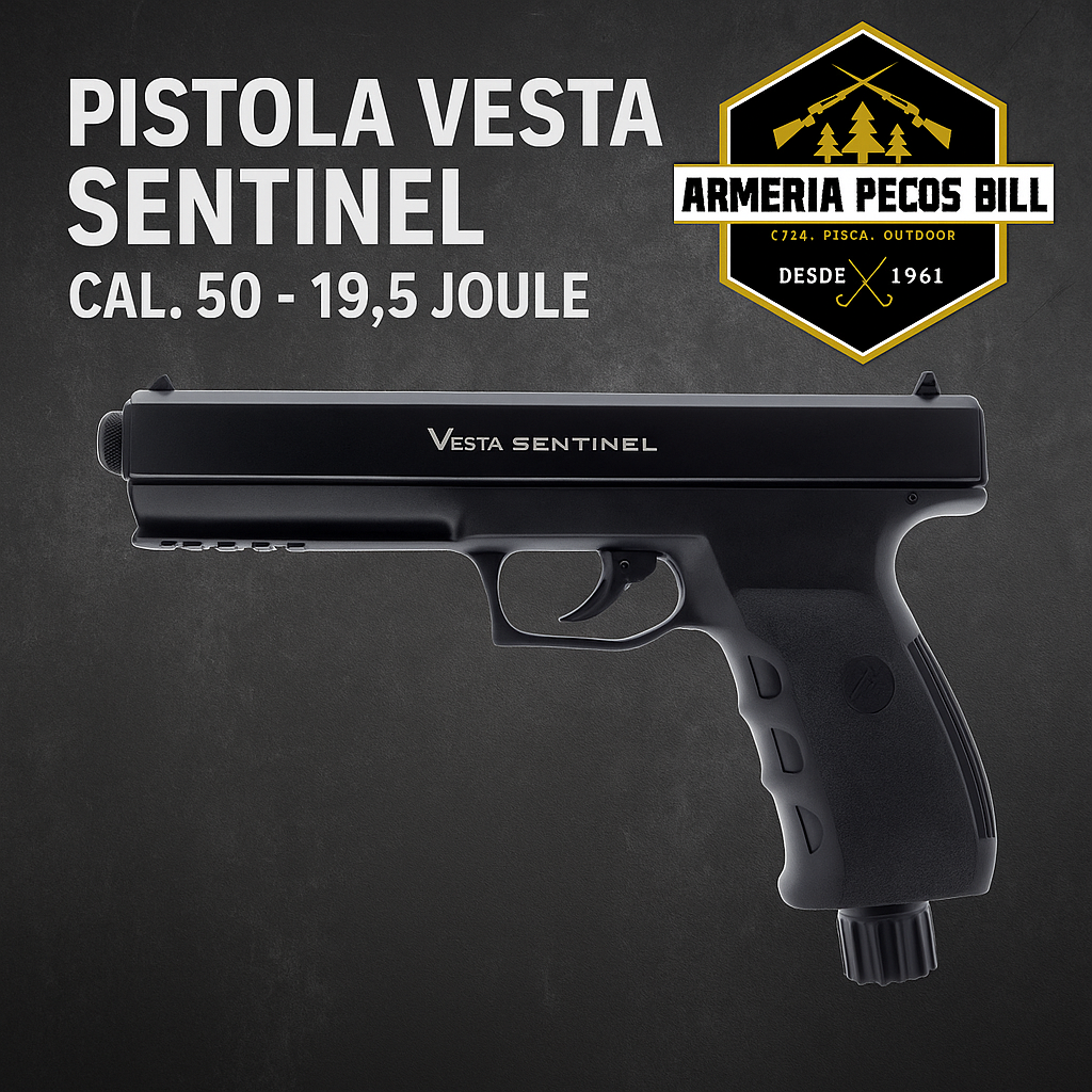 Pistola Traumática Vesta Sentinel cal 50 co2 Kit