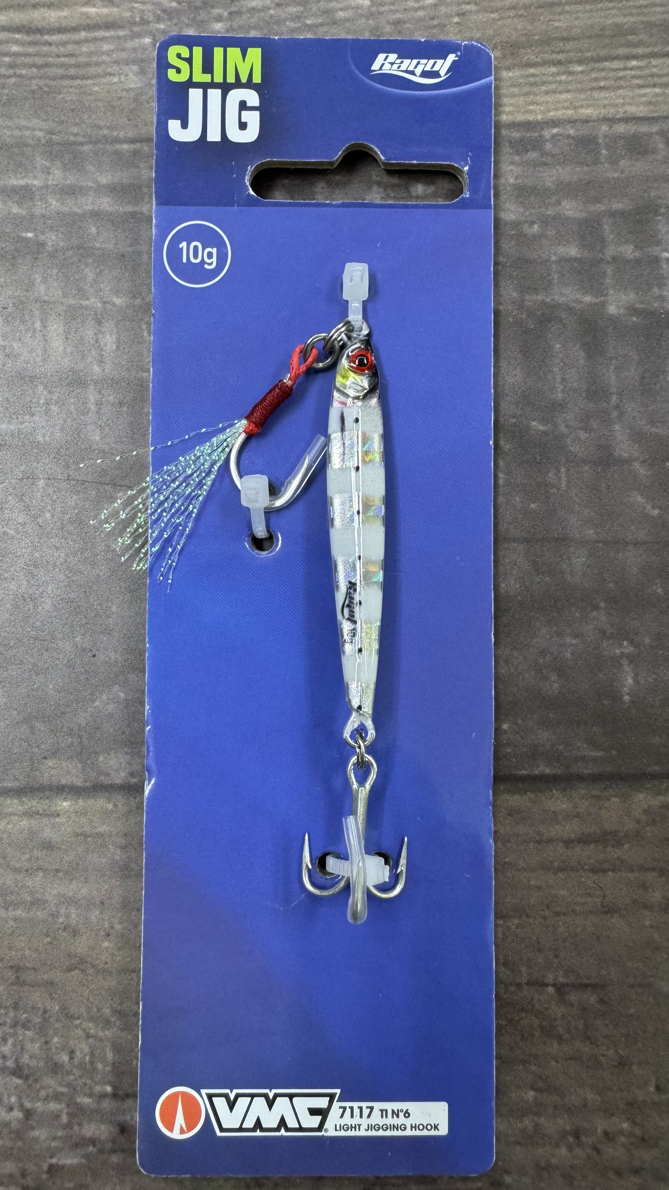 Jig Ragot slim 10 grs zebra white