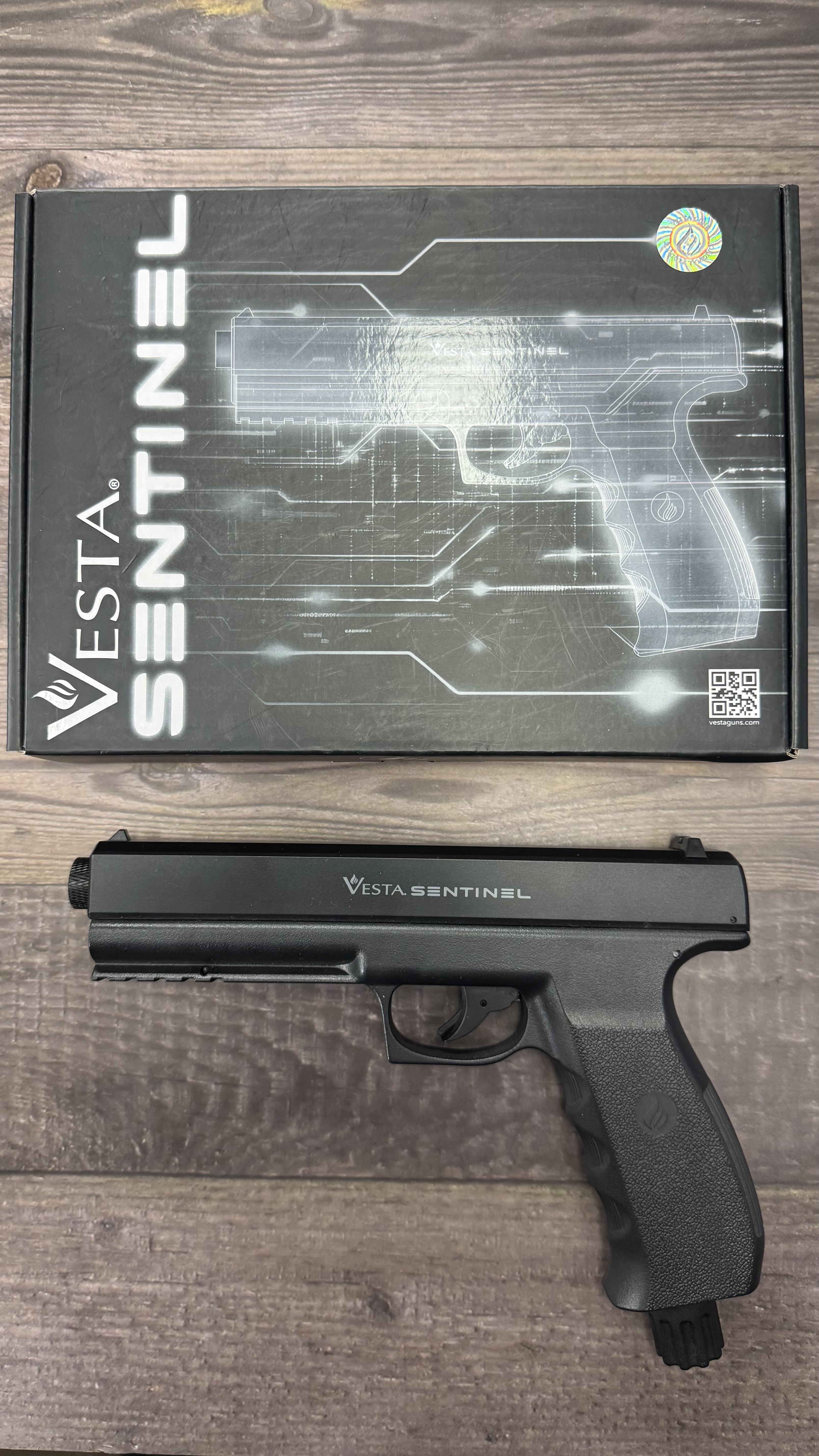 Pistola Vesta Sentinel cal 50 + extensor de cañón + municiones + co2 