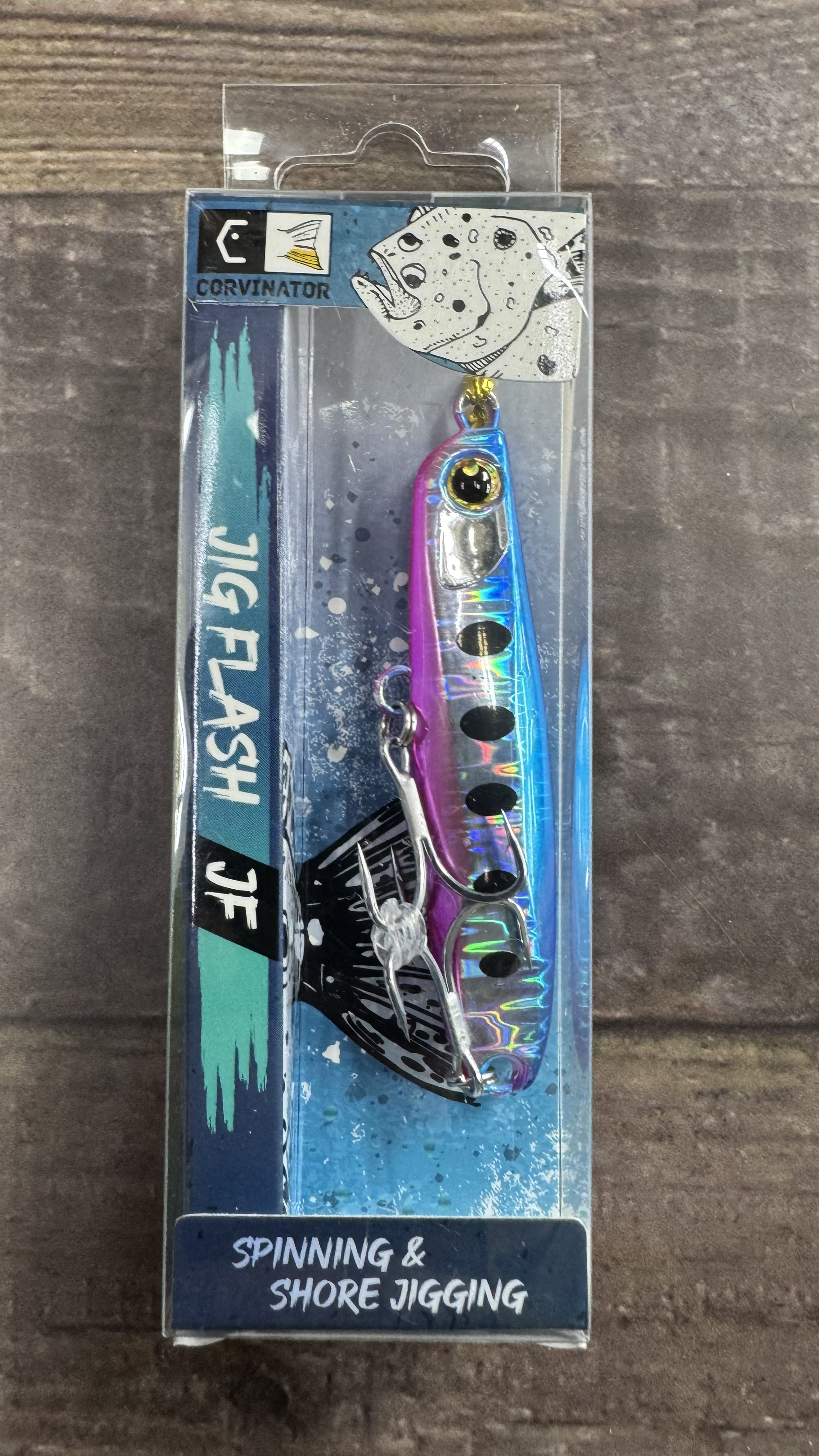 Jig Corvinator Flash Blue Camotillo