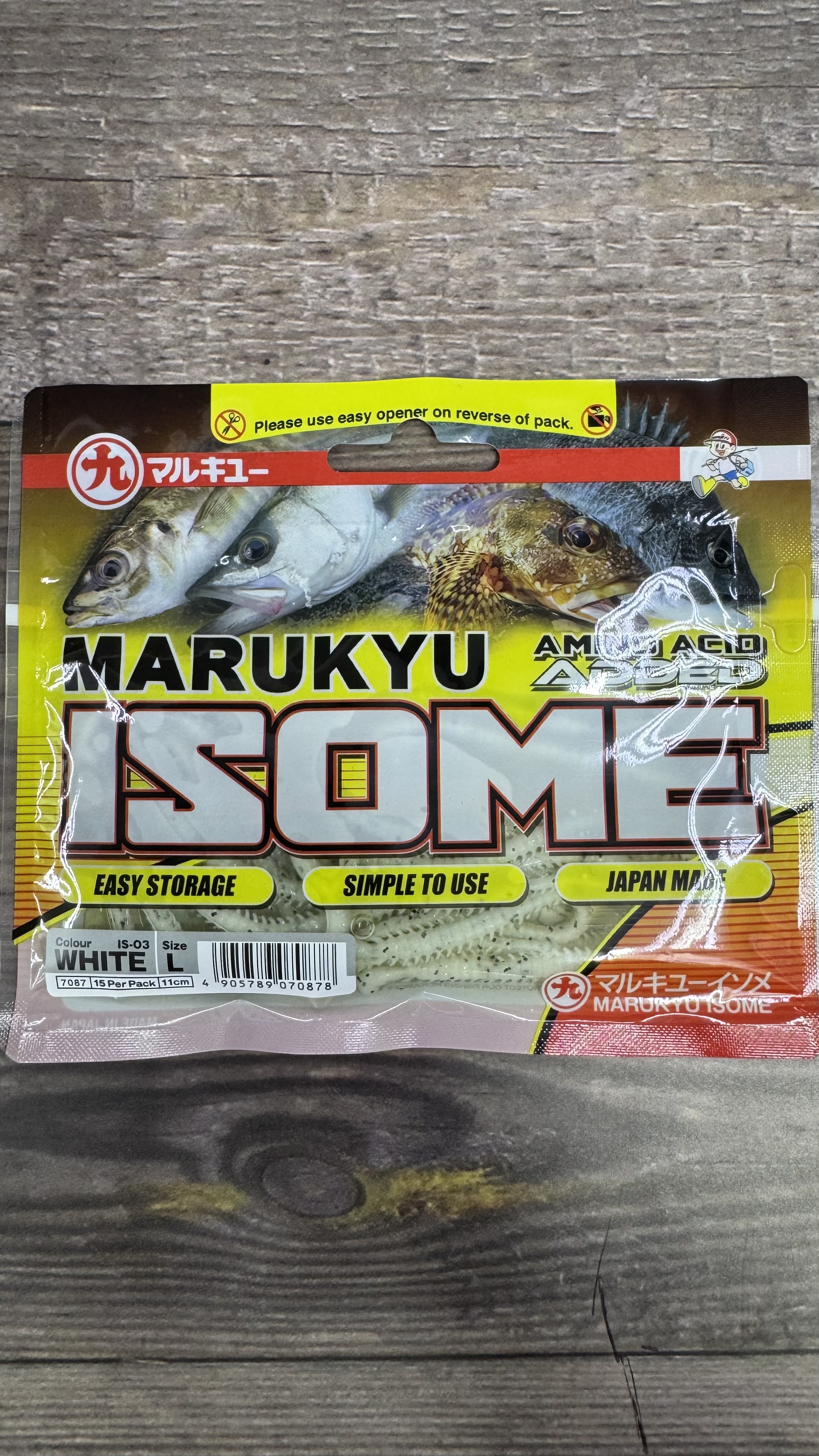 Vinilo EcoGear Marukyu Isome L COLOR IS-03 White 