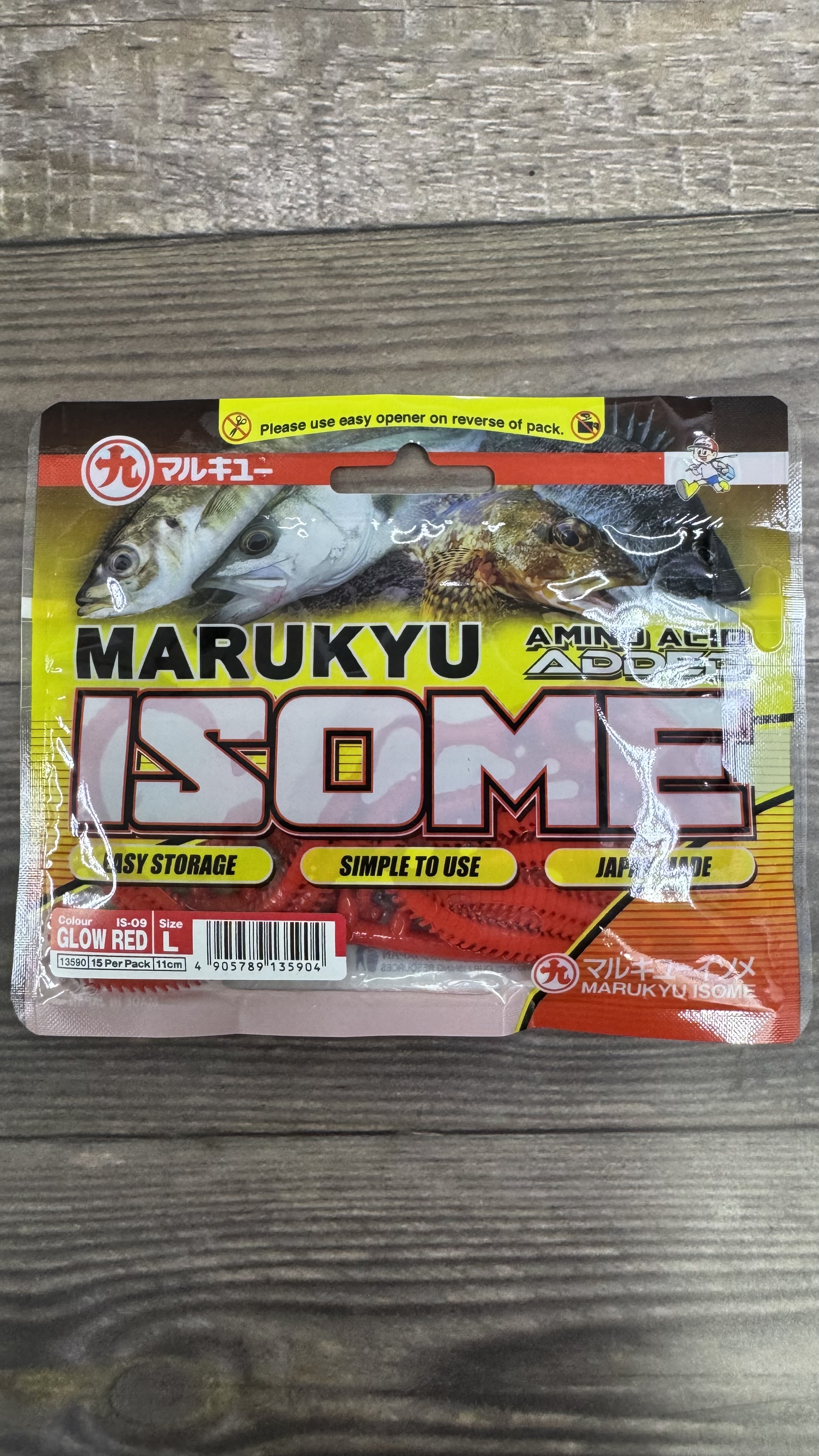 Vinilo EcoGear Marukyu Isome L COLOR IS-09 Glow Red