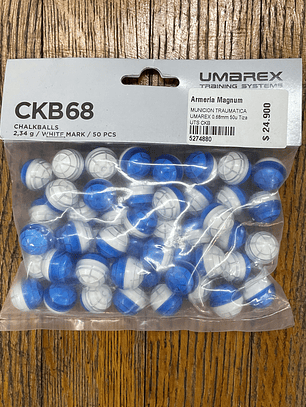 Munición traumático Cal.68 Tiza