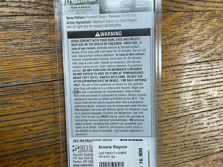 Gas pimienta Sabré 15g 2