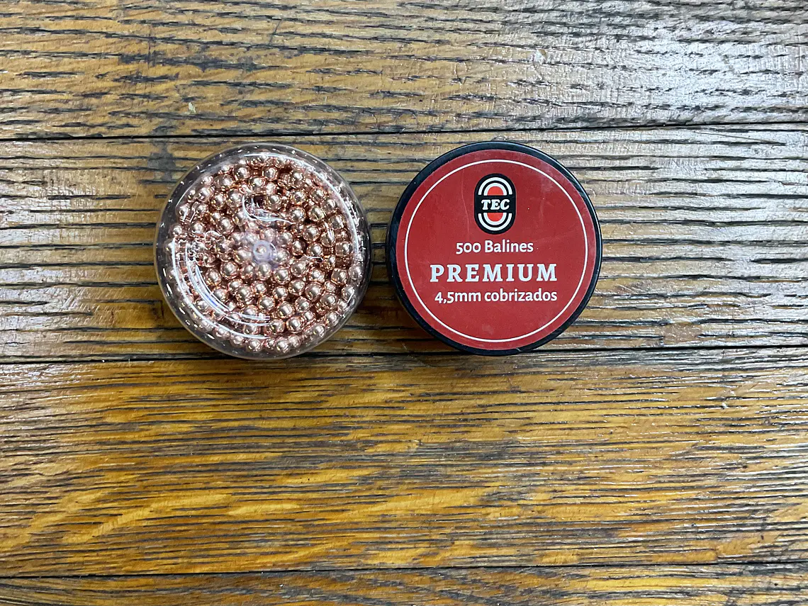 BALÍN ACERO TEC PREMIUM cobrizado cal. 4,5 (500u) 1