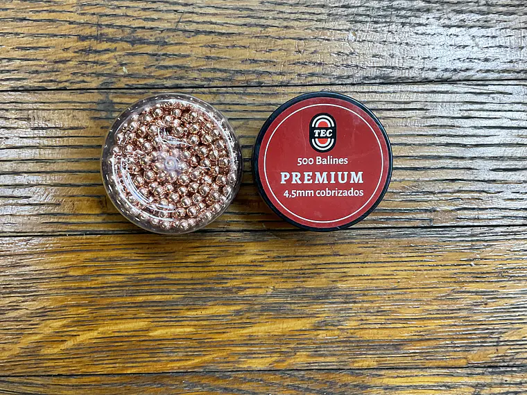 BALÍN ACERO TEC PREMIUM cobrizado cal. 4,5 (500u) 1