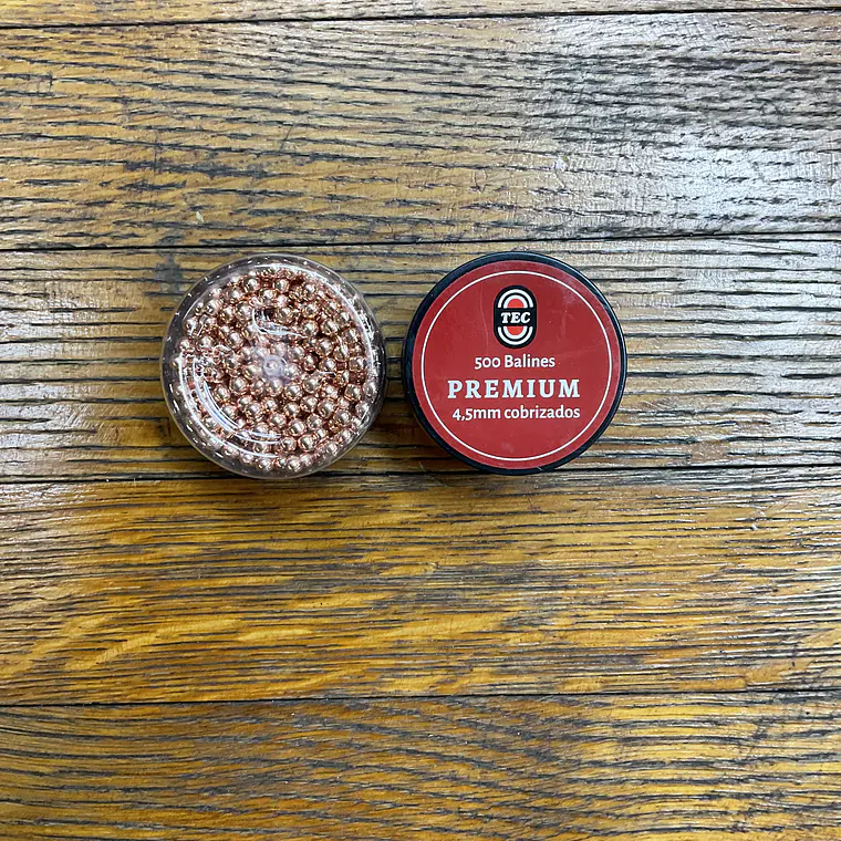 BALÍN ACERO TEC PREMIUM cobrizado cal. 4,5 (500u) 1