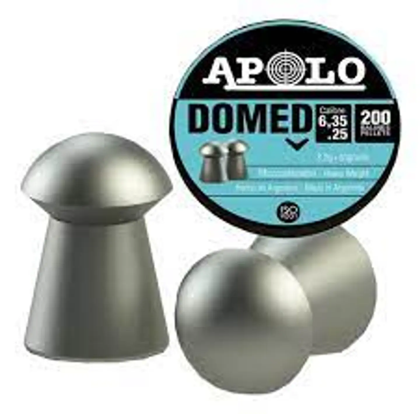 Postones Apolo Domed 6.35 mm 25 gr 200 u. 1