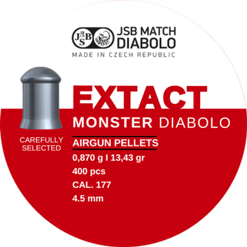 Postones JSB Exact Monster 4.5 mm 13,43 gr 400 u. 1