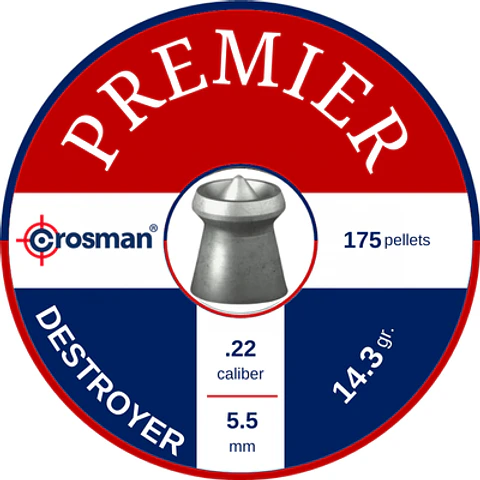 Lata Postón Crosman Destroyer Hollow Point Cal. 5.5 mm 175 Unid.