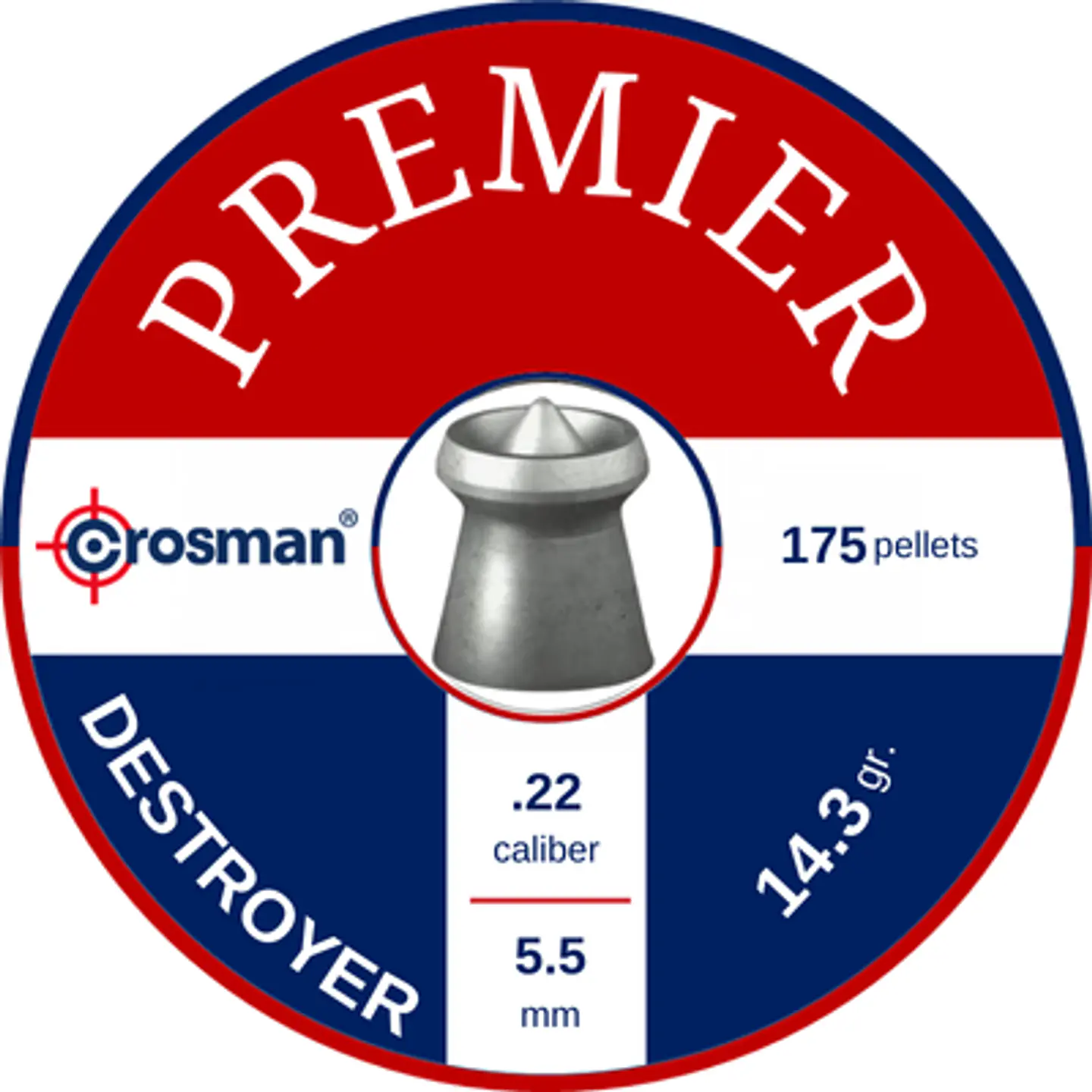 Lata Postón Crosman Destroyer Hollow Point Cal. 5.5 mm 175 Unid. 1