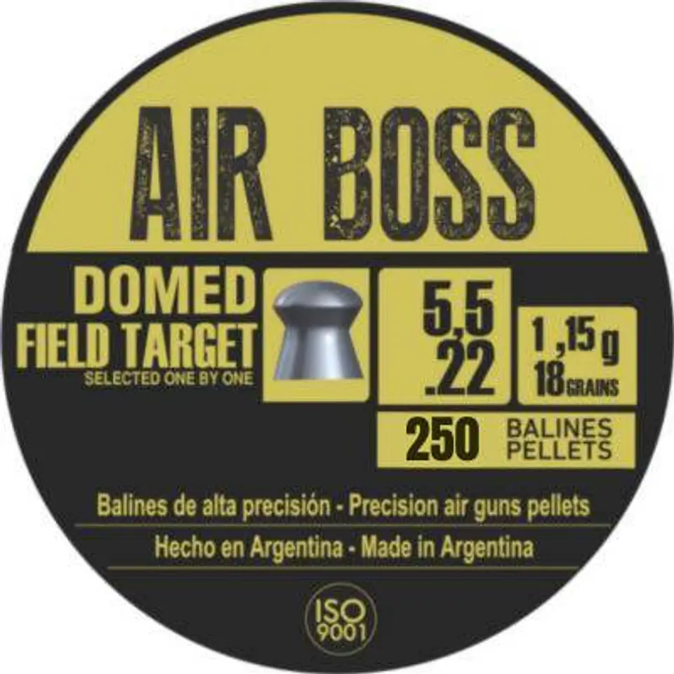 Postones Apolo Field Target Airboss Amarillo 5.5 mm 18 gr 250 u. 1