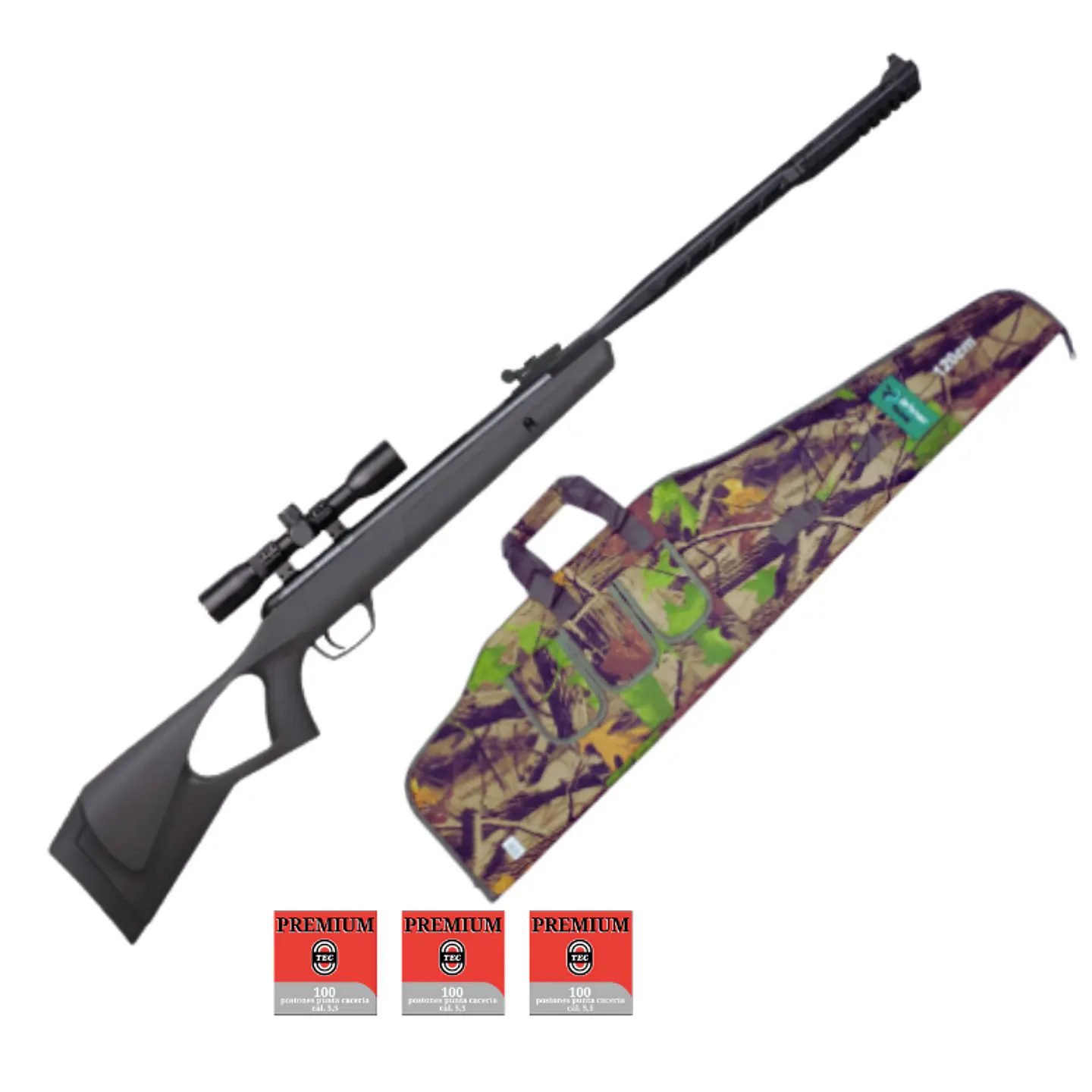 Rifle Nitro Pistón Benjamin Ironhide Cal. 5.5 mm + Mira 4x32 + Funda + Postones 1