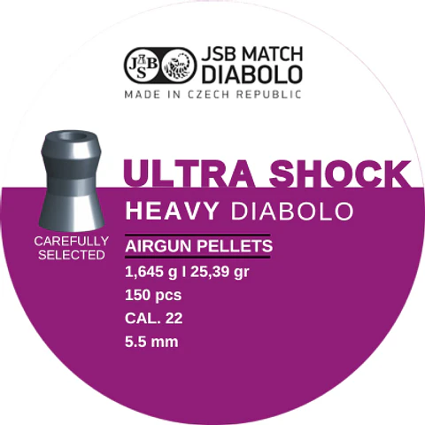 Postones JSB Ultrashock 5.5 mm 25,39 gr 150 u.