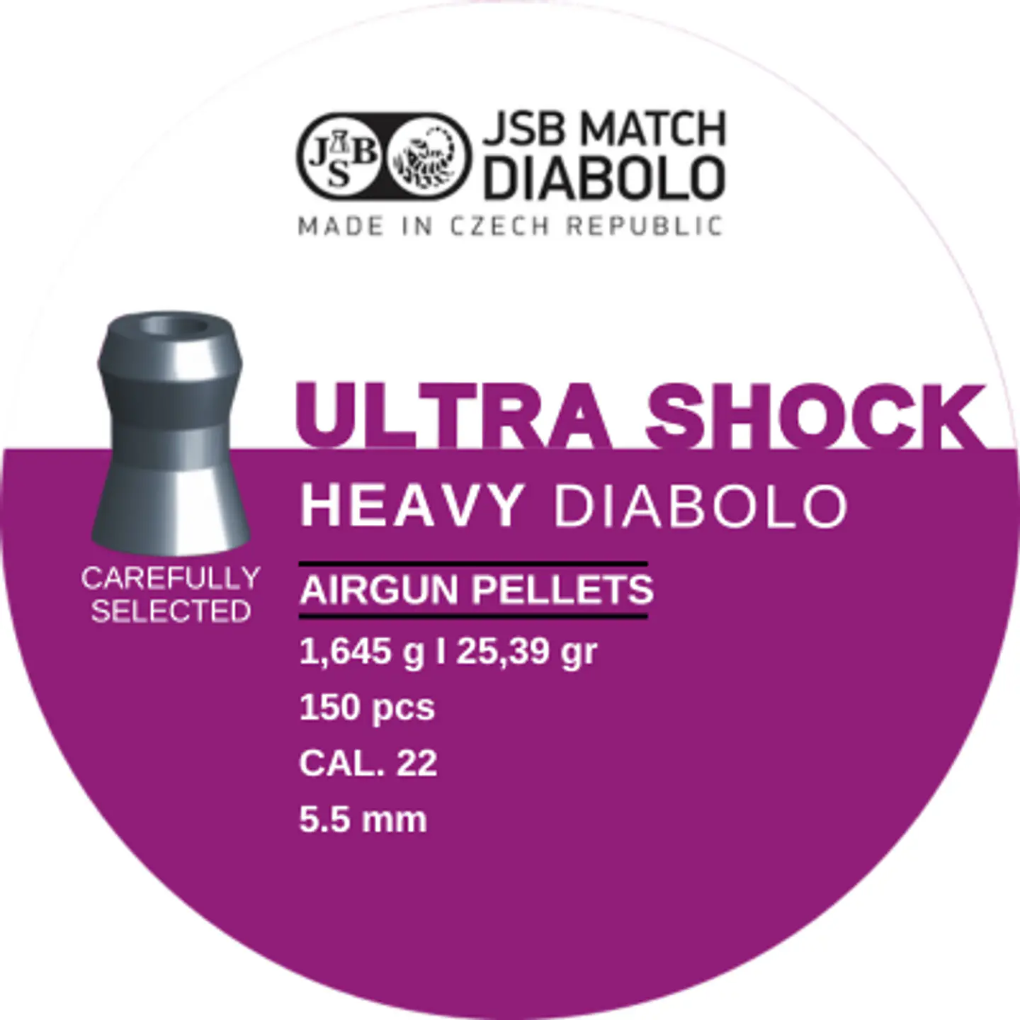Postones JSB Ultrashock 5.5 mm 25,39 gr 150 u. 1