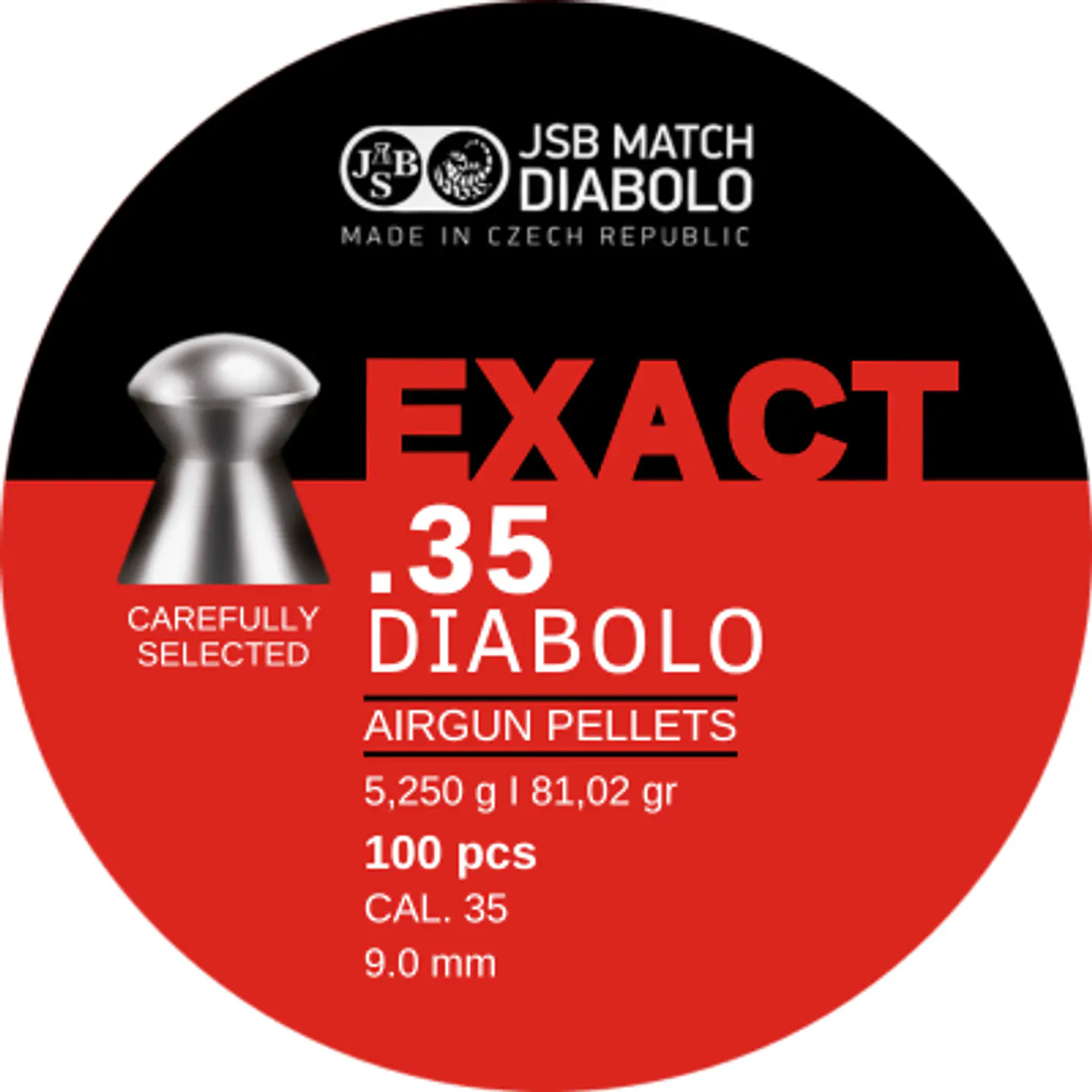 Postones JSB Exact 9 mm 81,02 gr 100 u. 1