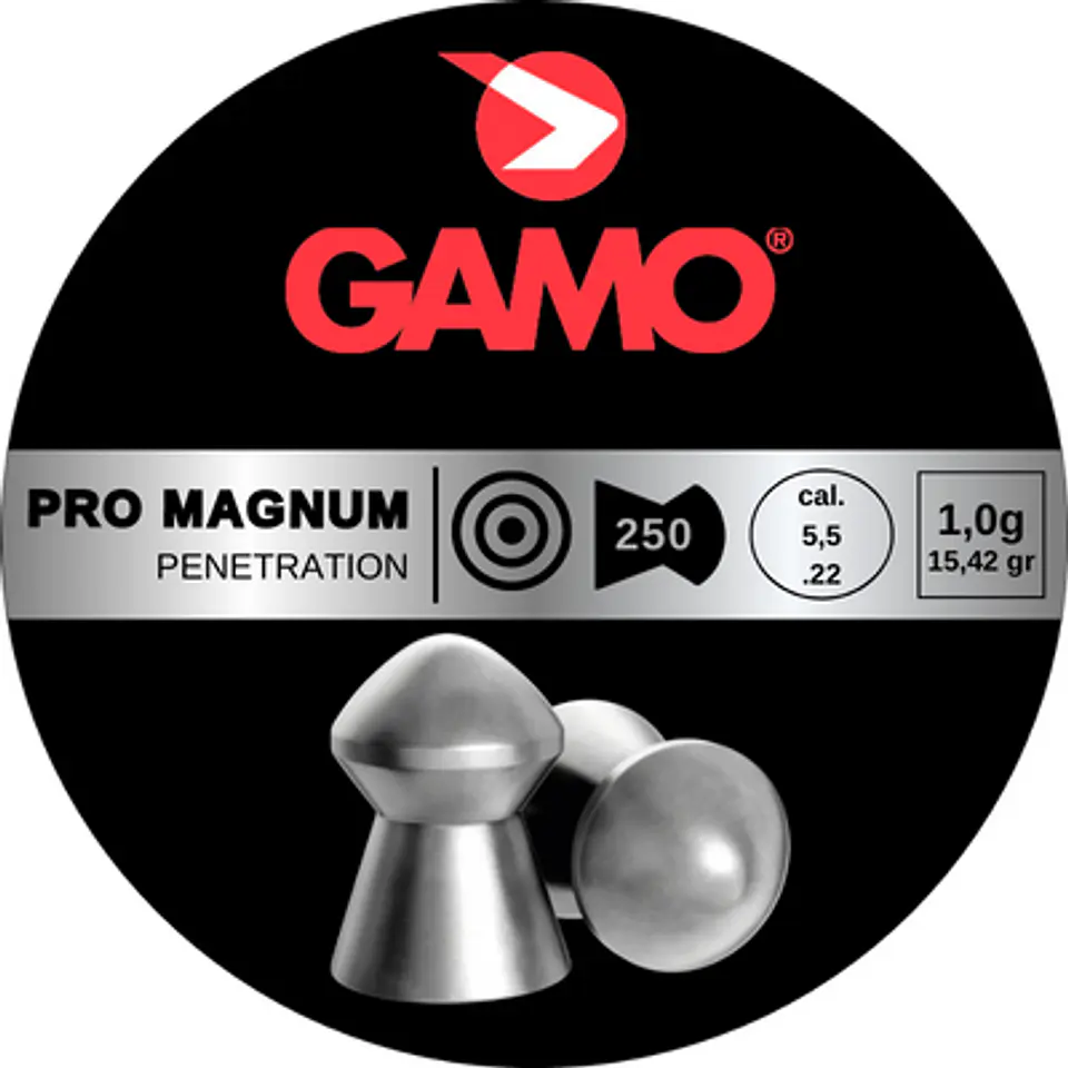 Postones Gamo Pro Magnum 5.5 mm 15,42 gr 250 u. 1