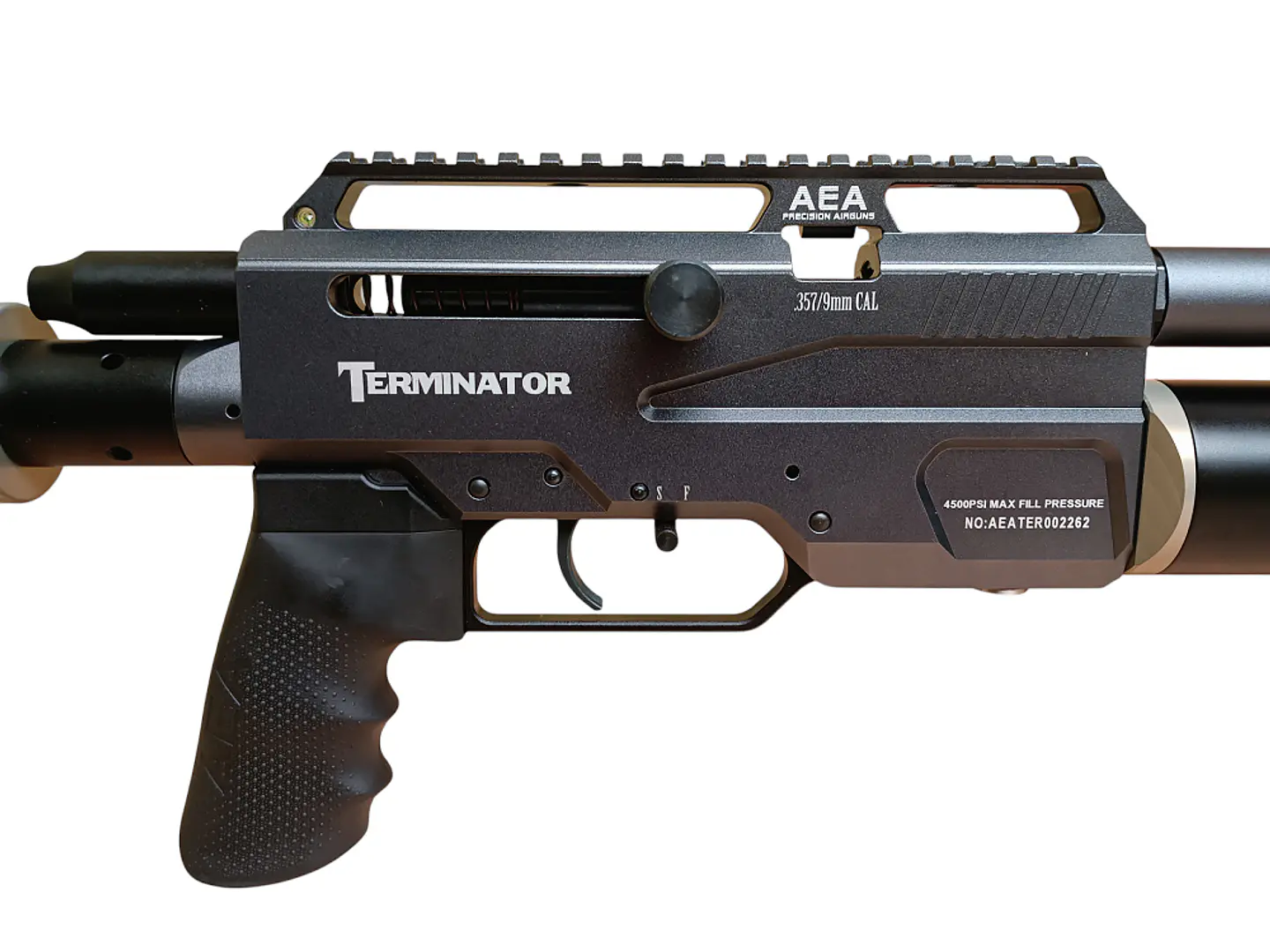 Rifle PCP AEA Terminator semi 9mm + Funda + Postones 3