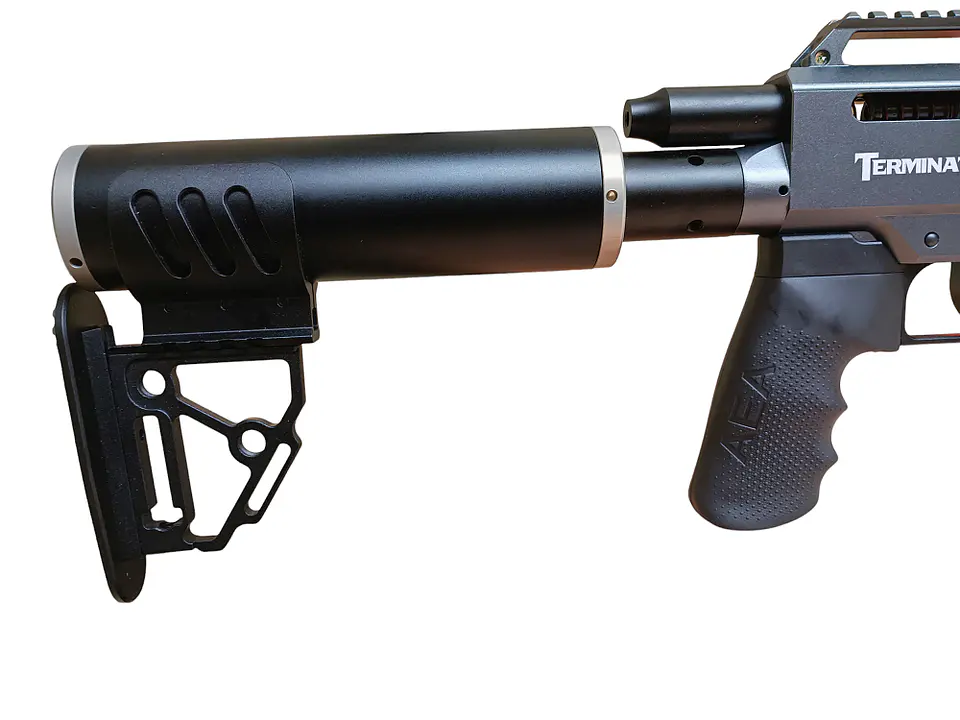 Rifle PCP AEA Terminator semi 9mm + Funda + Postones 4