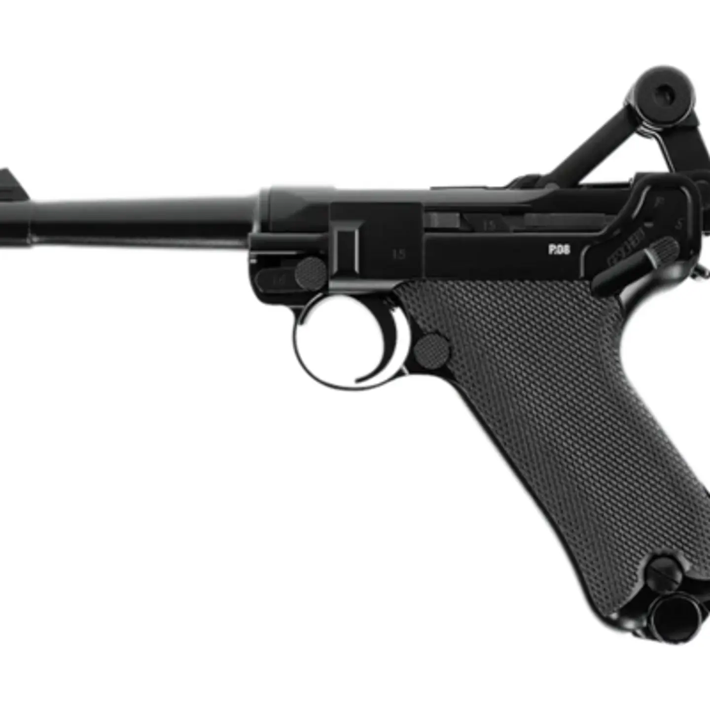 Pistola CO2 Umarex Legends P08 negra 4.5 BB 2