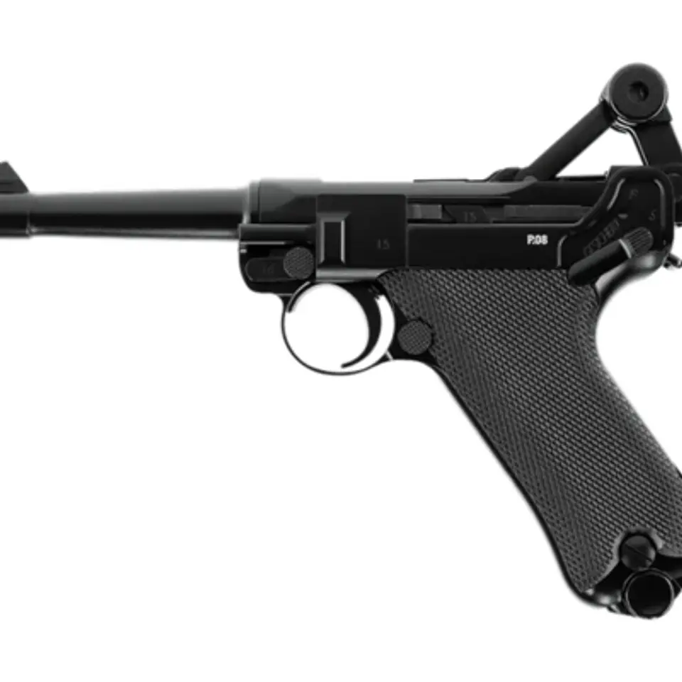 Pistola CO2 Umarex Legends P08 negra 4.5 BB 2