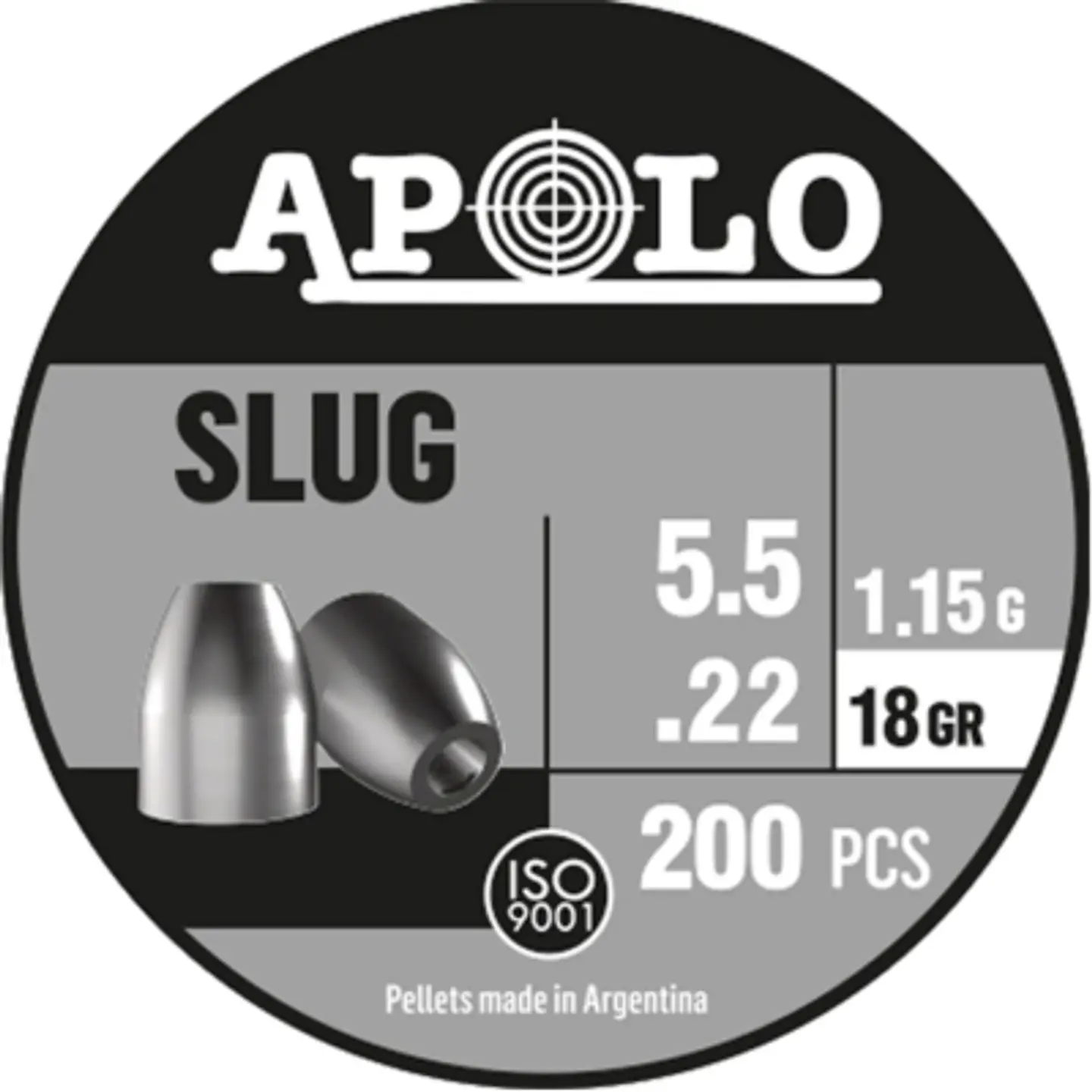 Postón Apolo Slug Domed 5.5 mm 18 gr 1