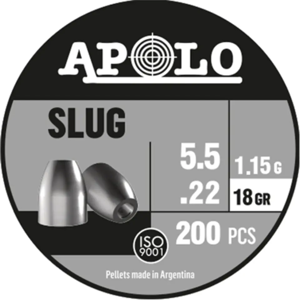Postón Apolo Slug Domed 5.5 mm 18 gr 1