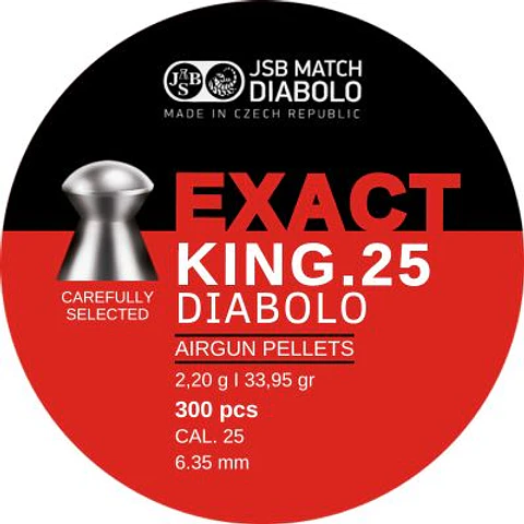 Postones JSB King 6.35 mm 33 gr 300 u.