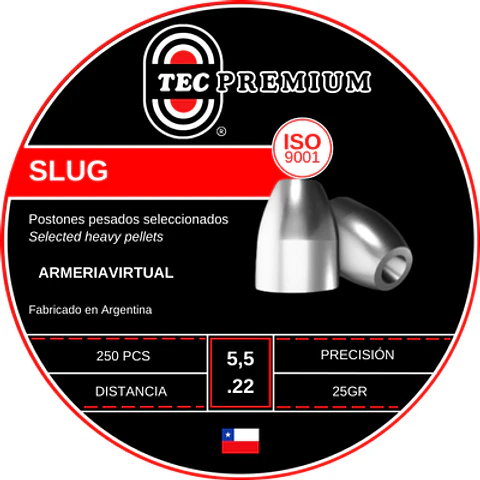 Slugs TEC Premium 5.5 mm 25 gr 250 u.