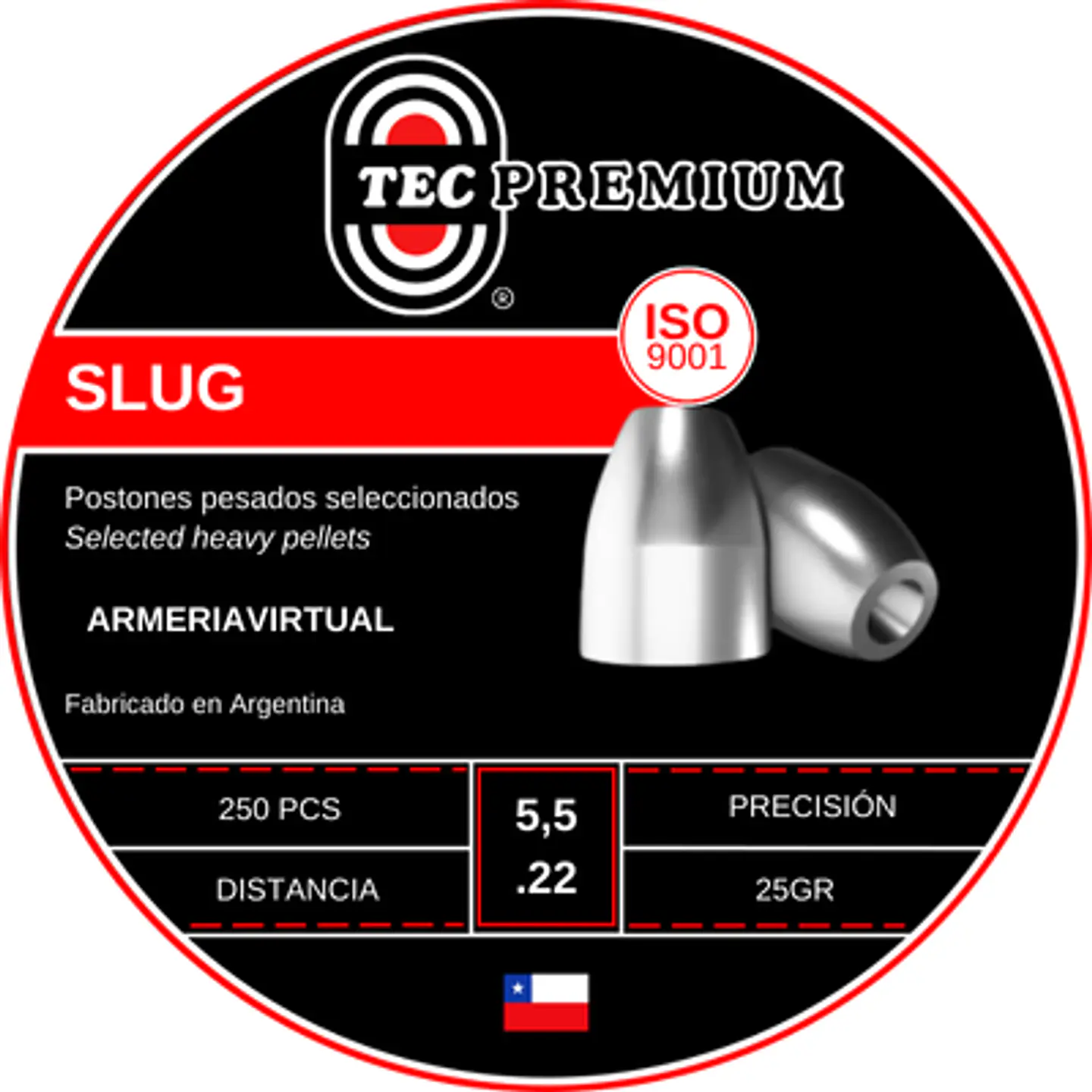 Slugs TEC Premium 5.5 mm 25 gr 250 u. 1