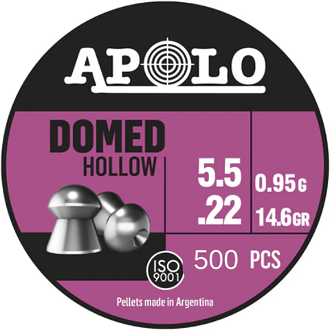 Postones Apolo Domed Hollow Morado 5.5 mm 14,6 gr 500 u.
