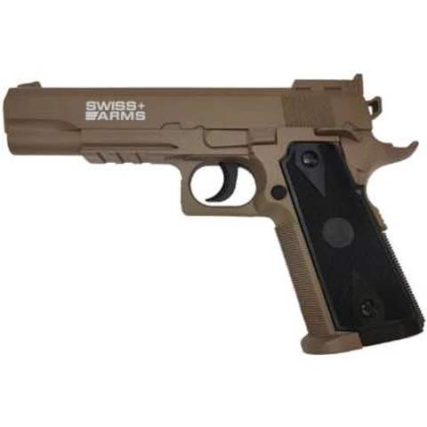 Pistola CO2 Swiss Arms P1911 Match Tan 4.5 mm